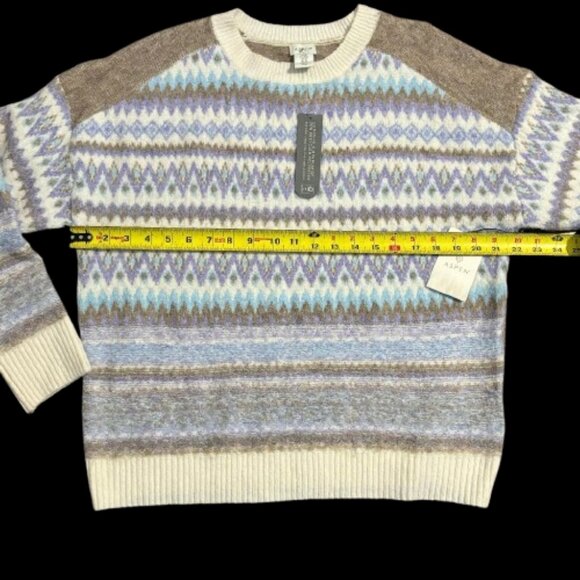 NWT ASPEN Fair Isle Soft Knit Pullover Sweater COZY!! SZ M - Picture 10 of 10